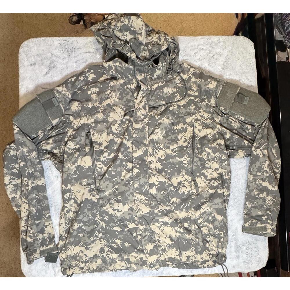 Propper Gen 3 Small Long ACU Camo‎ Soft Shell Cold Weather Jacket L5 Top Digital